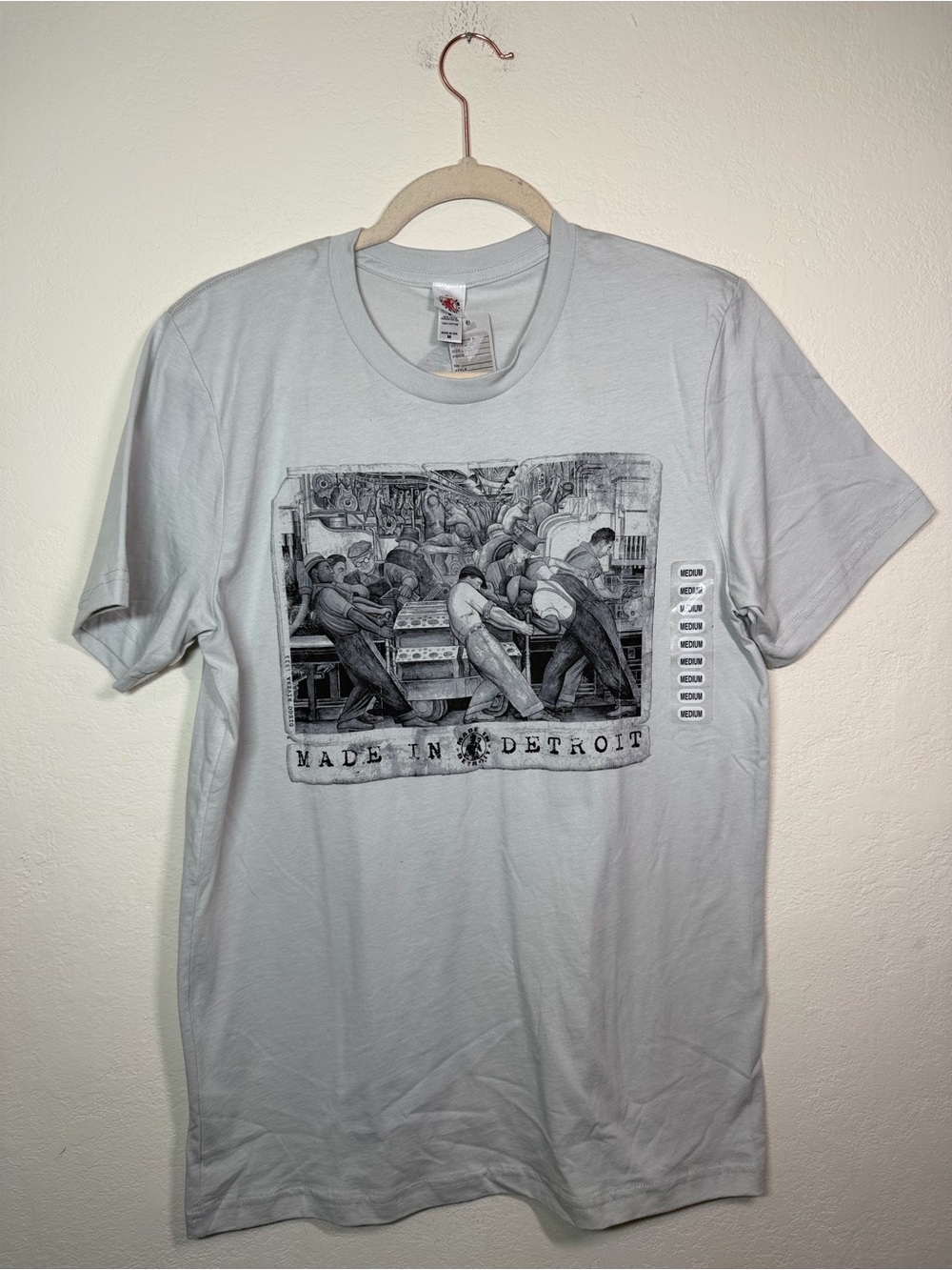Made in Detroit Graphic Crewneck T-Shirt - Light Gray